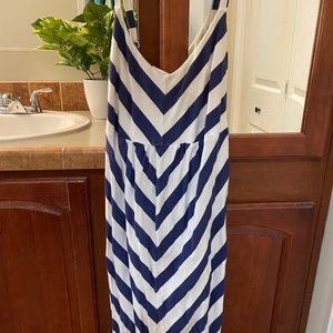 Striped Midi Maternity Dress